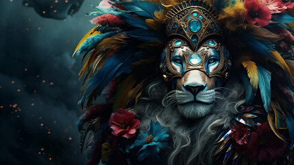 Naklejka premium Carnival Wonderland: Bright and fantastic world with carnival buildings