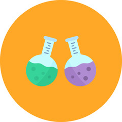 Flasks icon vector image. Can be used for Chemistry.