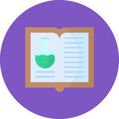 Chemistry Open Book icon vector image. Can be used for Chemistry.