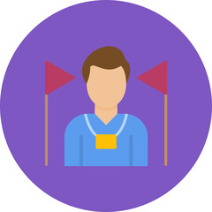 Tour Guide icon vector image. Can be used for Hotel Management.
