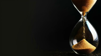 The sandglass slowly trickles away the precious moments, a poignant reminder of the fleeting nature of time