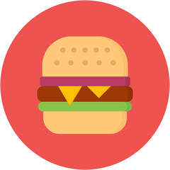 Burger icon vector image. Can be used for Restaurant.