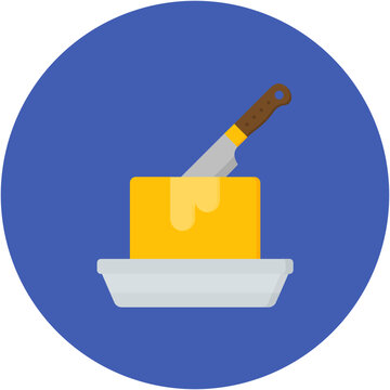 Butter icon vector image. Can be used for Restaurant.