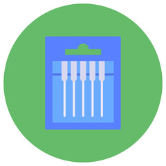 Needles Packet icon vector image. Can be used for Sewing.