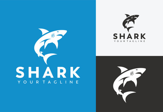 shark logo vector icon illustration