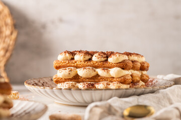 Traditional Italian dessert tiramisu