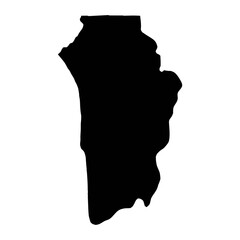 Brokopondo District map, administrative division of Suriname. Vector illustration.