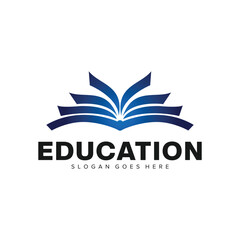 Minimalist and modern book logo for education and organization theme. Also great for company logos, brands, for icons, labels, etc