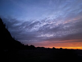 Sunset on the Northern California coast 