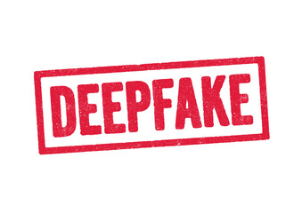 Vector illustration of the word Deepfake in red ink stamp - 720237435