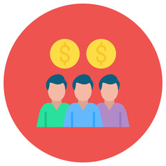 Crowdfunding icon vector image. Can be used for Business Startup.