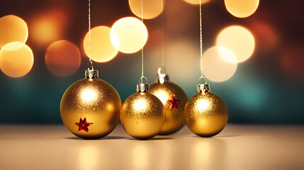 Luxurious shiny Christmas ball decoration, Christmas and New Year ornaments background
