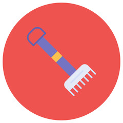 Rake icon vector image. Can be used for Village.