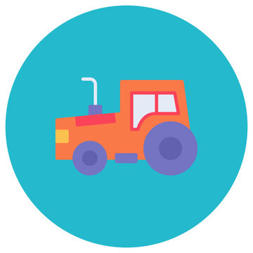 Tractor icon vector image. Can be used for Village.