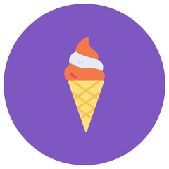Ice Cream icon vector image. Can be used for Summer.