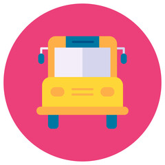 School Bus icon vector image. Can be used for Kindergarten.