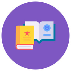 Books icon vector image. Can be used for Kindergarten.