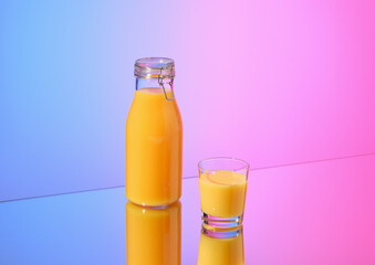 Exotic drink juice. Fruit composition.