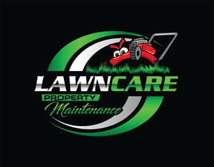 Lawn Care Property Business Logo Design Template