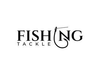Simple Letter Type Fishing Business Logo Design Template