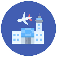 Airport icon vector image. Can be used for City Elements.