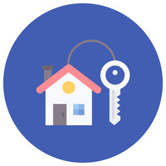 House Key icon vector image. Can be used for Family Life.