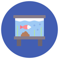Fish Tank icon vector image. Can be used for Family Life.