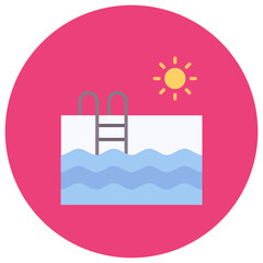 Swimming Pool icon vector image. Can be used for Family Life.