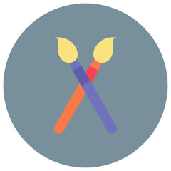 Paint Brushes icon vector image. Can be used for Education.