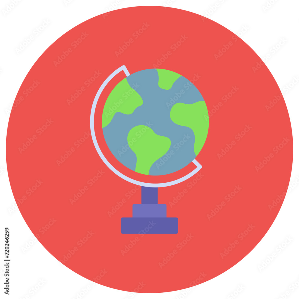 Poster globe stand icon vector image. can be used for education.