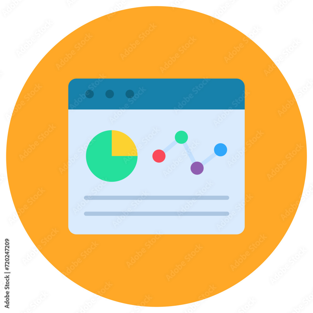 Aufkleber webpage statistics icon vector image. can be used for business.
