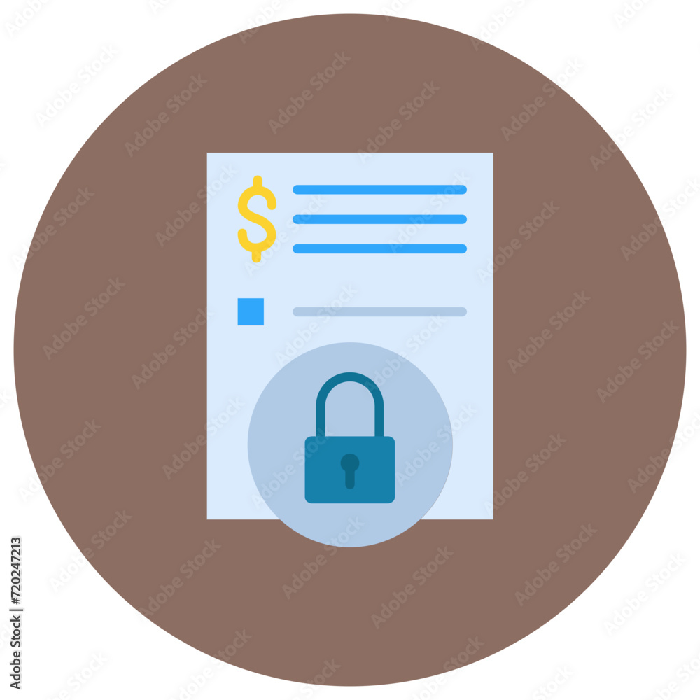 Poster document security icon vector image. can be used for business.