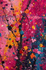 Vibrant Blossom Abstract Art