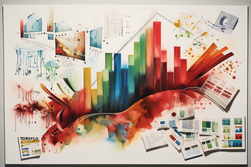 Vivid Insights: Artistic Presentation of Colorful Business Data on Charts, Chromatic Analytics: Dynamic Representation of Business Data Through Colorful Charts, Kaleidoscope of Information: Artistic 