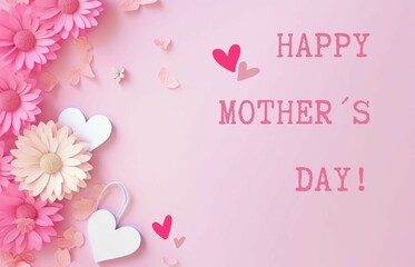 Happy Mother's Day greeting card social media post background made with AI 