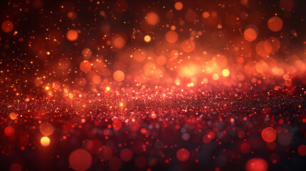 Red orange blue glitter lights sparkling bokeh abstract background with defocused lights Christmas.