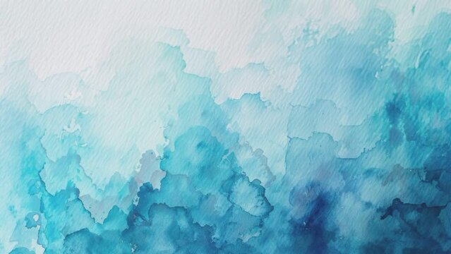 Loop animation of blue watercolor footage