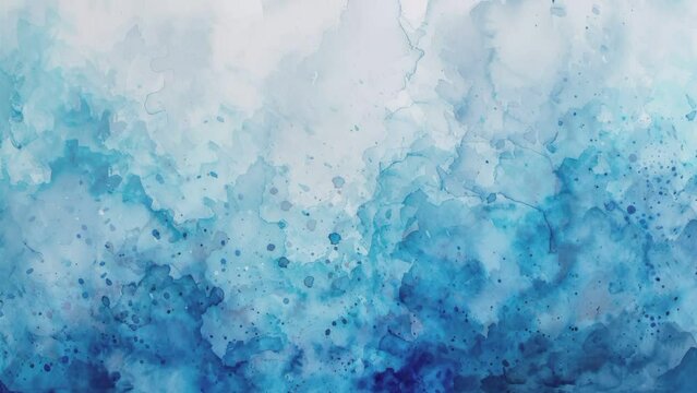 Loop animation of blue watercolor footage