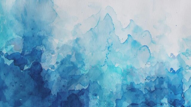 Loop animation of blue watercolor footage