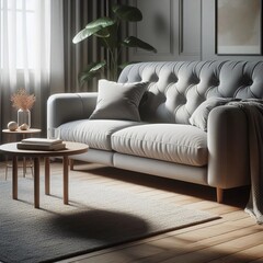 modern living room ,white sofa