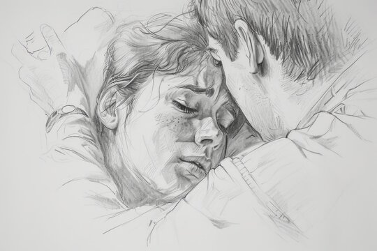 A sketch portraying the importance of empathy and understanding in mental health services. The scene features a compassionate interaction between a mental health professional and an individual seeking