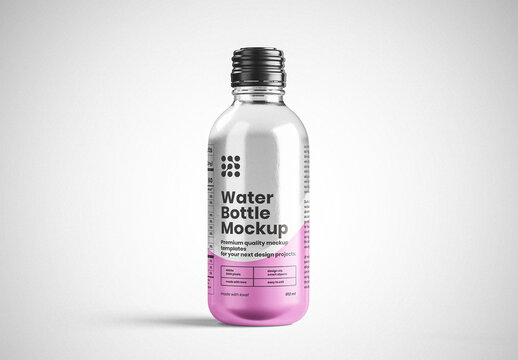 Glass Water Bottle Mockup