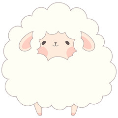 sheep, cartoon, cute, animal, illustration, vector, character, farm, happy, baby, funny, design, isolated, graphic, white, nature, set, lamb, sweet, art, drawing, wild, wool, collection, fun, cow,
