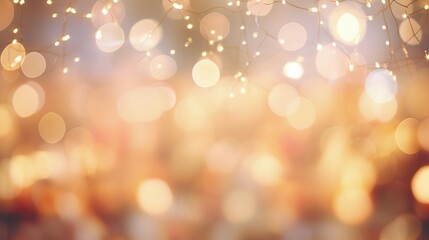 Obraz premium Abstract cream background with blurry festival light