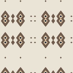 Abstract geometric ethnic pattern design for clothing, fabric, background, wallpaper, wrapping, batik. Knitwear, pixel pattern, embroidery style. Illustration