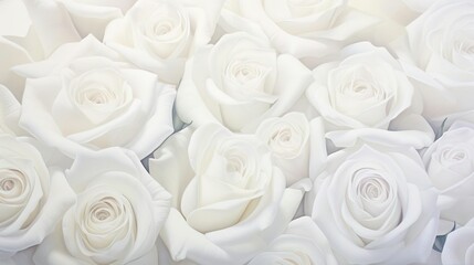 Elegant Roses on Pristine White for Serene Morning