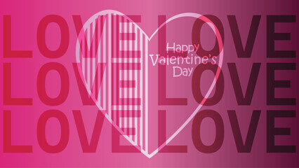 Happy valentines day. Vector banner, greeting card, flayer, poster,  with text Happy valentines day