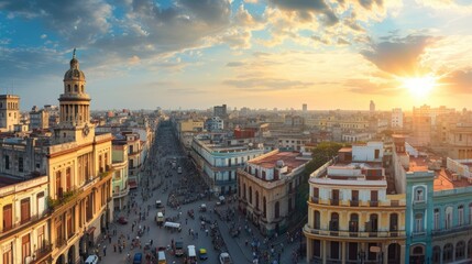 A stunning panoramic view of an ancient city's historical center.