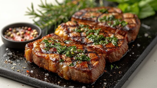 A Grill Pork Chops steaks high resolution
