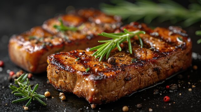 A Grill Pork Chops steaks high resolution